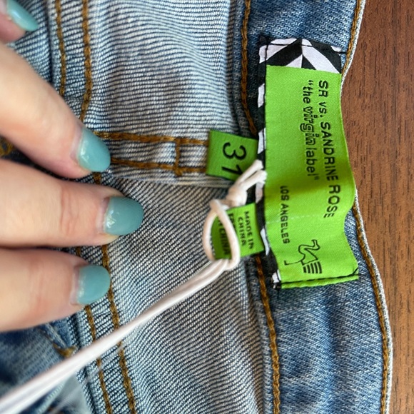 Sandrine Rose Super Flair Distressed Jeans in Rock - 31 - Picture 4 of 6